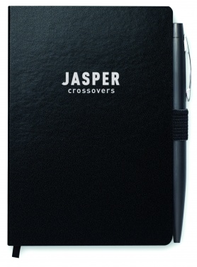 Logotrade advertising products photo of: A6 notebook with pen 72 lined