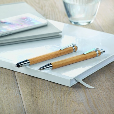 Logotrade advertising product image of: Bamboo pen and pencil set