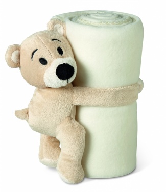 Logo trade promotional product photo of: Fleece blanket with bear