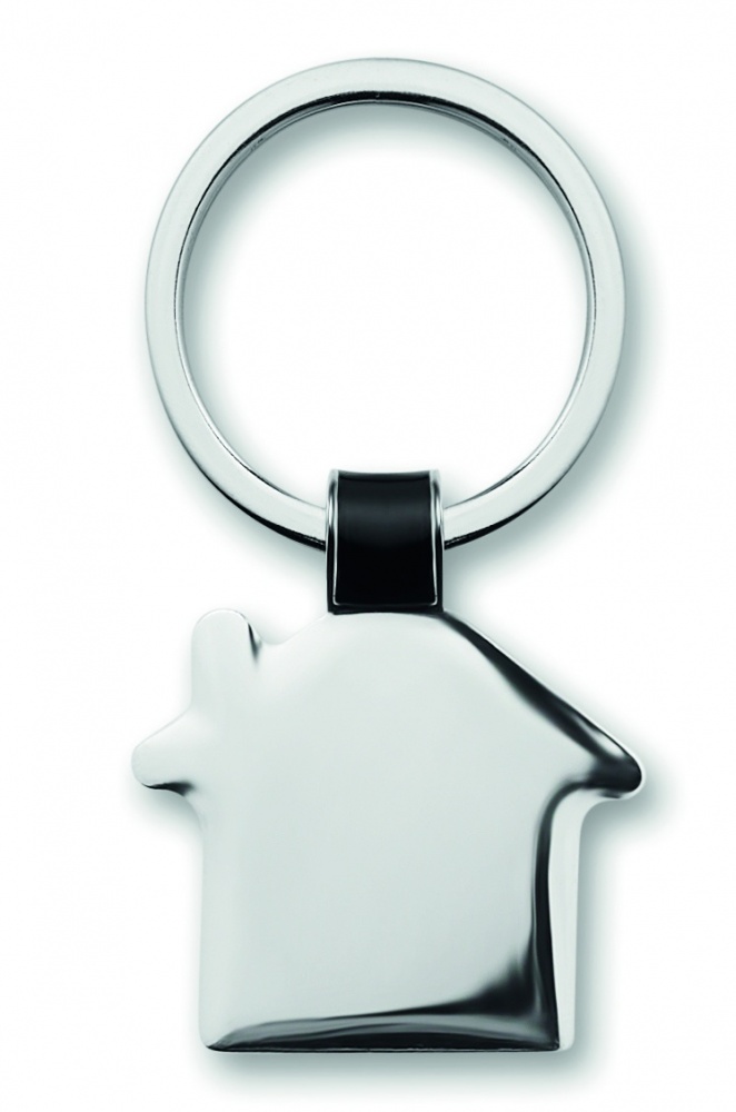 Logotrade promotional item picture of: House shaped key ring Riga