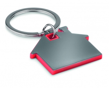 Logo trade advertising products picture of: House shape plastic key ring Rezekne