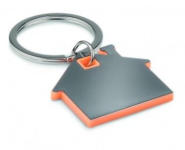 Logo trade promotional items picture of: House shape plastic key ring Rezekne