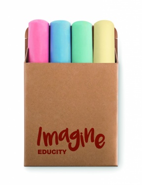 Logo trade advertising products image of: 4 chalk sticks