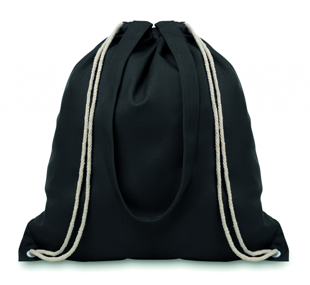 Logo trade promotional giveaway photo of: 220gr/m² canvas 2 function bag