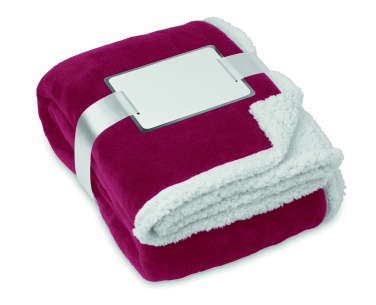 Logo trade promotional gifts picture of: Blanket coral fleece/ sherpa