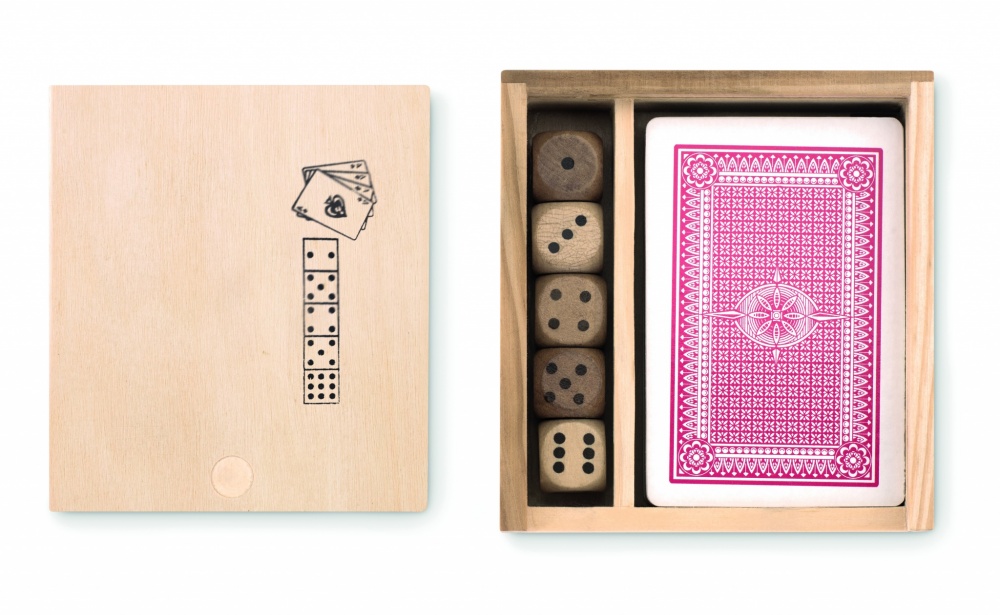 Logo trade promotional gifts picture of: Cards and dices in box