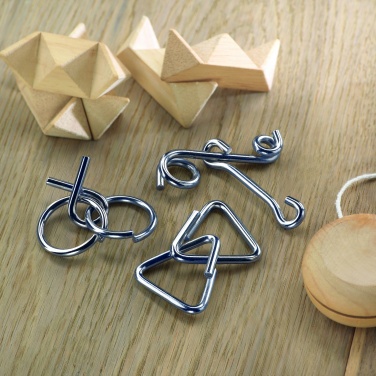 Logotrade promotional giveaway picture of: Set of 3 metal brain teasers