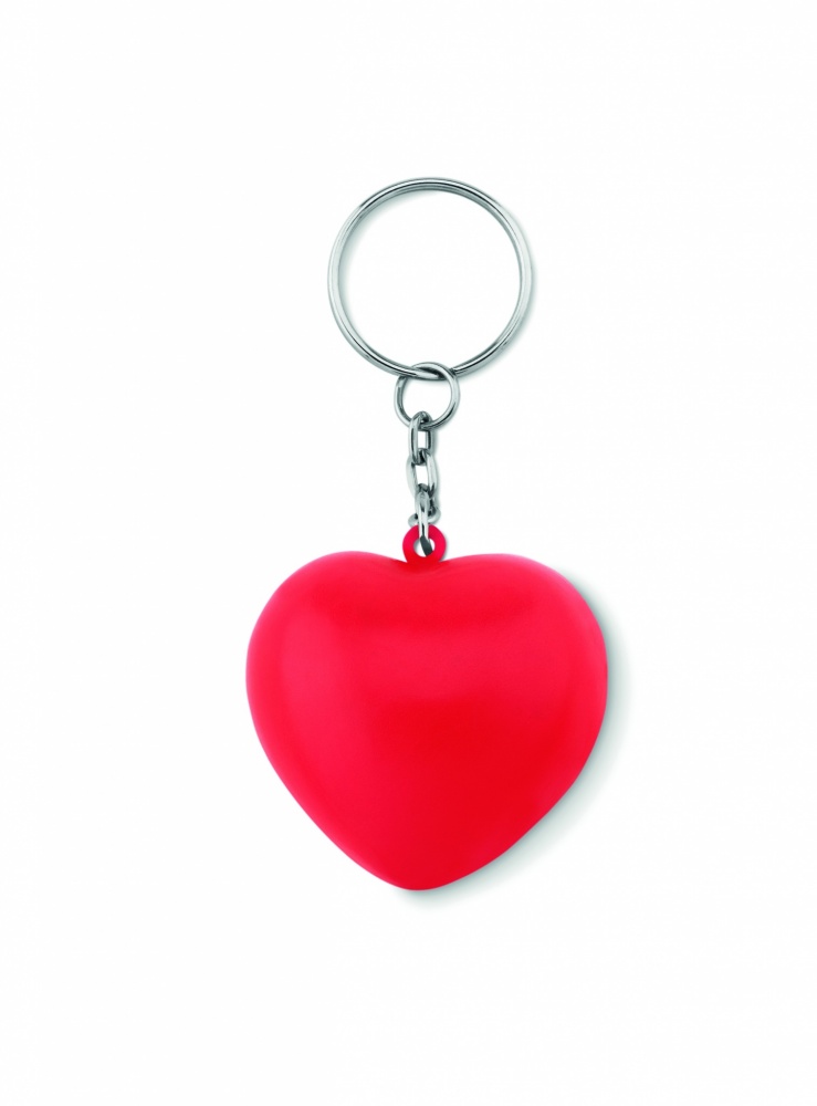 Logo trade promotional gifts image of: Key ring with PU heart Ogre
