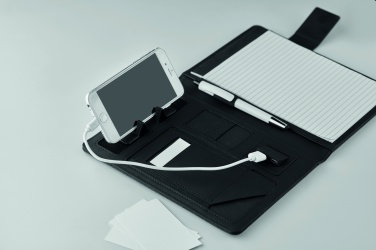 Logotrade corporate gift image of: A5 folder with power bank