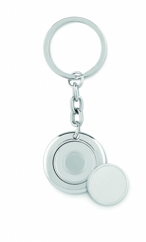 Logotrade promotional gift picture of: Key ring with token Cēsis