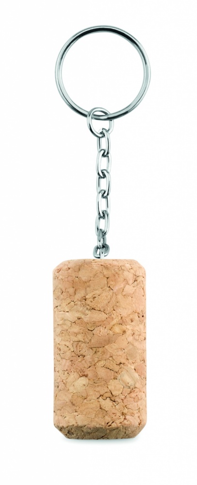 Logo trade promotional merchandise photo of: Wine cork key ring Sigulda
