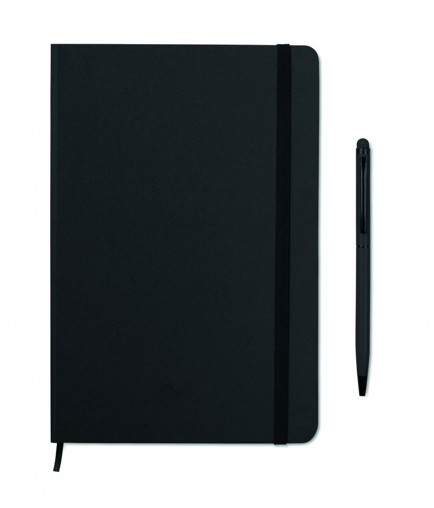 Logo trade promotional merchandise photo of: A5 notebook w/stylus 72 lined