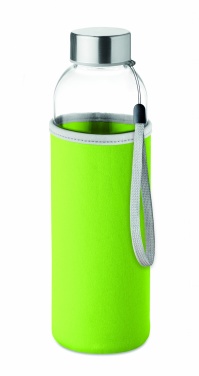 Logo trade promotional gift photo of: Glass bottle in pouch 500ml