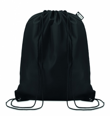 Logo trade promotional giveaways picture of: 190T RPET drawstring bag