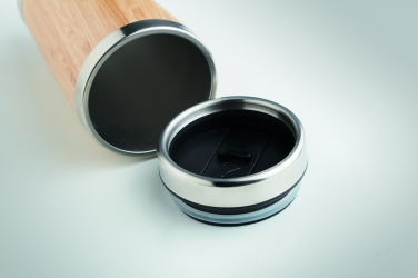 Logotrade promotional item image of: Double wall bamboo flask 430ml