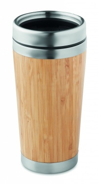 Logotrade promotional item picture of: Double wall bamboo flask 430ml