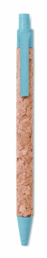 Logo trade promotional items image of: Cork/ Wheat Straw/ABS ball pen
