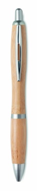 Logo trade promotional merchandise photo of: Ballpoint pen made of ABS and bamboo