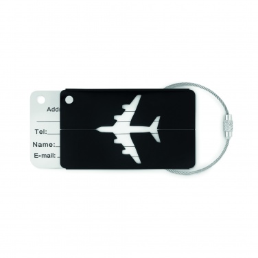 Logo trade promotional products image of: Aluminium luggage tag