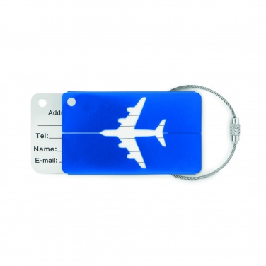 Logo trade business gift photo of: Aluminium luggage tag