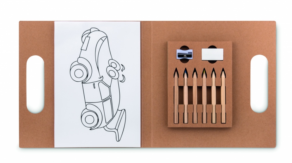 Logo trade promotional merchandise photo of: Colouring set with 6 pencils