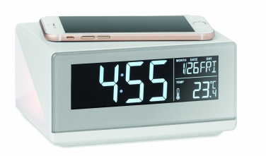 Logotrade corporate gift image of: LED clock & wireless charger5W