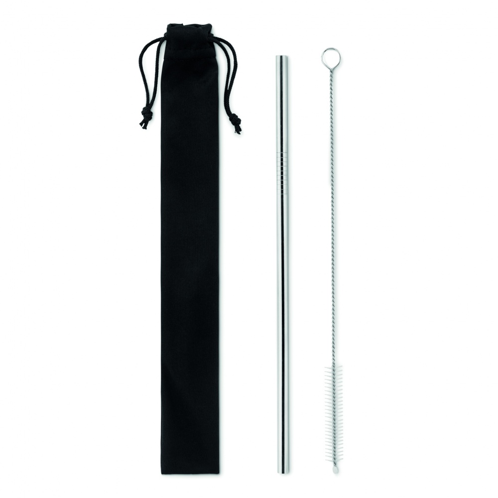 Logotrade promotional merchandise picture of: SS straw and brush in pouch