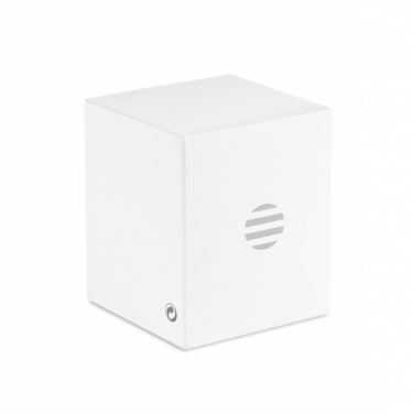 Logo trade promotional merchandise picture of: Round Bamboo wireless speaker