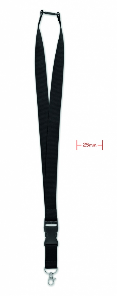 Logo trade promotional items picture of: Lanyard with metal hook 25mm