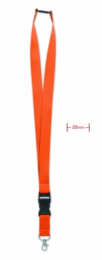 Logo trade promotional giveaways picture of: Lanyard with metal hook 25mm