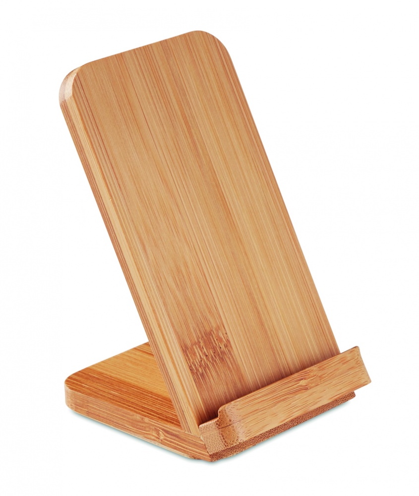 Logotrade business gift image of: Bamboo wireless charge stand 5W WIRESTAND