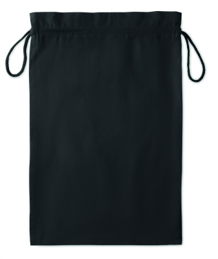 Logo trade promotional gifts image of: Large Cotton draw cord bag black