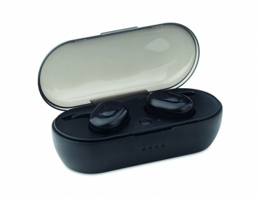 Logo trade promotional products image of: TWS earbuds with charging box