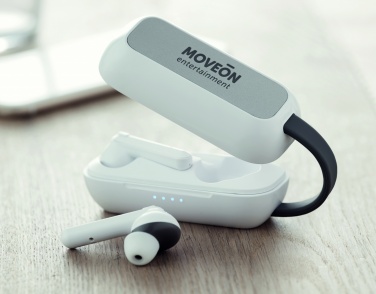Logo trade promotional merchandise photo of: TWS wireless charging earbuds