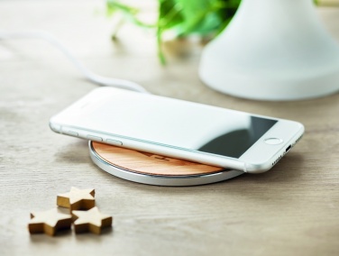 Logotrade corporate gifts photo of: Bamboo wireless charger 10W DESPAD
