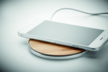 Logotrade promotional giveaway picture of: Bamboo wireless charger 10W DESPAD