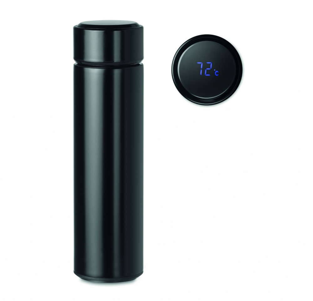 Logo trade promotional gifts picture of: Bottle with touch thermometer
