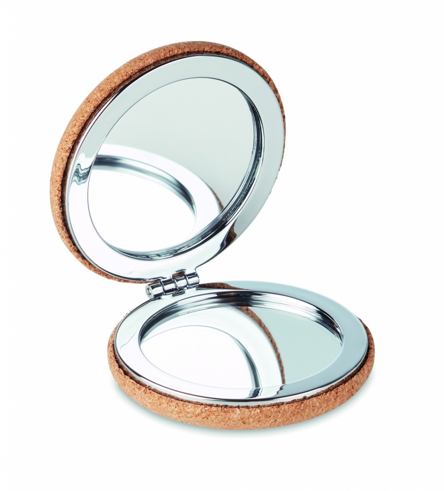 Logo trade promotional merchandise photo of: Pocket mirror with cork cover