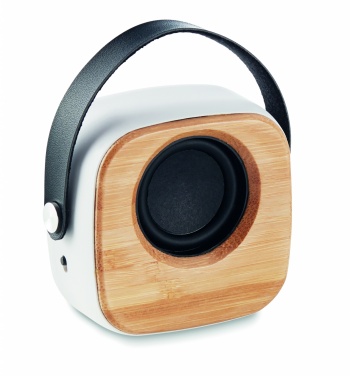 Logo trade promotional items image of: Speaker 3W with bamboo front side