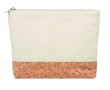 Logo trade advertising product photo of: Cork & cotton cosmetic bag