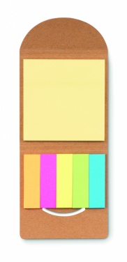 Logo trade promotional item photo of: Cork sticky note memo pad