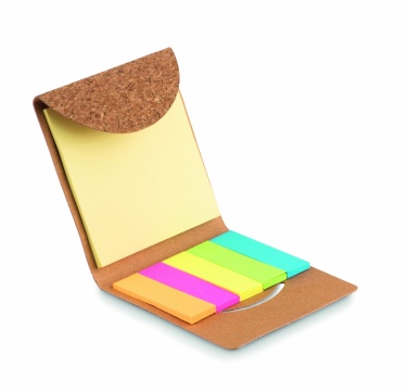 Logo trade advertising products picture of: Cork sticky note memo pad