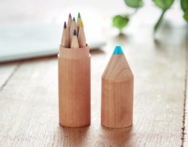 Logotrade promotional item picture of: 6 pencils in wooden box