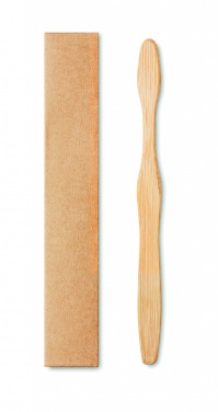 Logo trade promotional products image of: Bamboo toothbrush in Kraft box