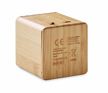 Logo trade promotional giveaway photo of: Bamboo wireless speaker