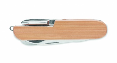 Logotrade promotional gift picture of: Multi tool pocket knife bamboo