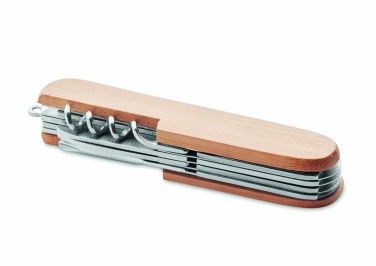 Logo trade business gift photo of: Multi tool pocket knife bamboo
