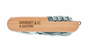 Logotrade promotional merchandise image of: Multi tool pocket knife bamboo