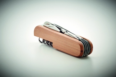 Logotrade promotional products photo of: Multi tool pocket knife bamboo