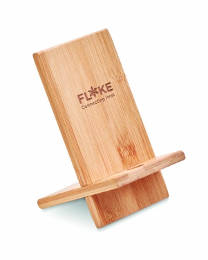 Logotrade promotional product picture of: Bamboo phone stand/ holder WHIPPY
